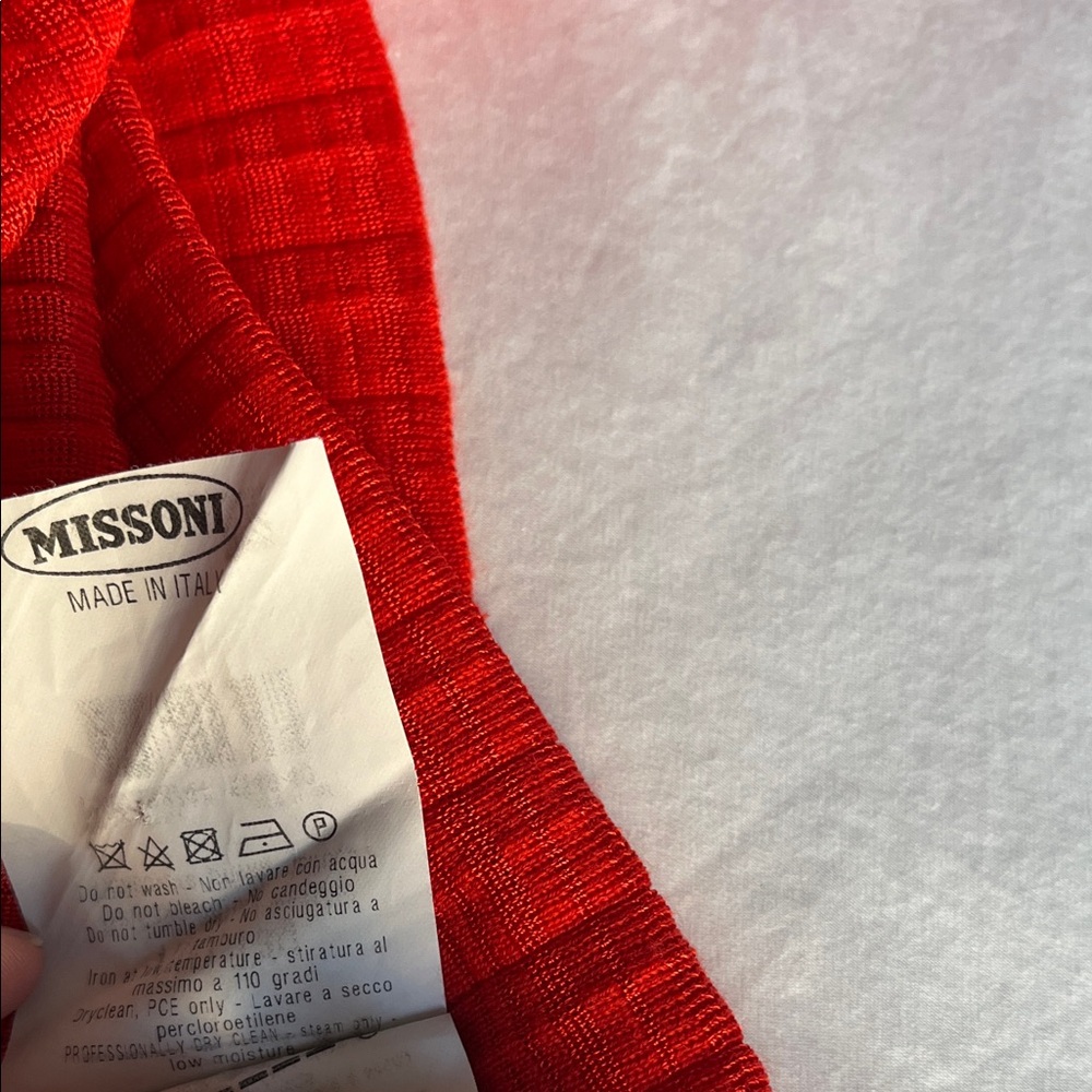 Red Pleated Missoni Mini Skirt - Picture 6 of 8